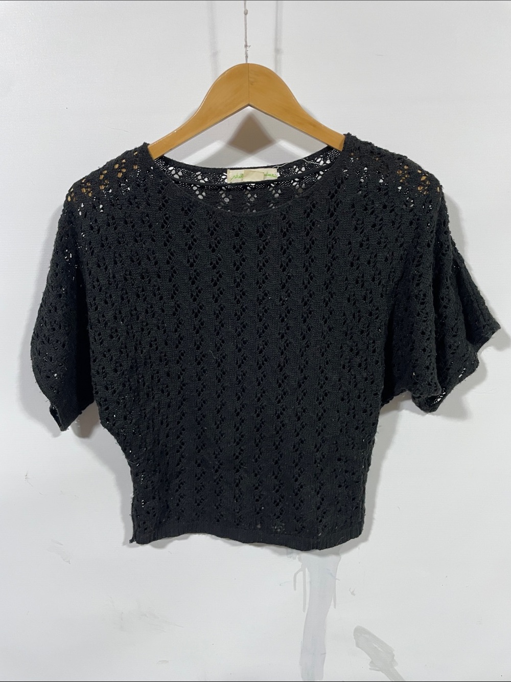 Staring at Stars Black Crochet Crop Top